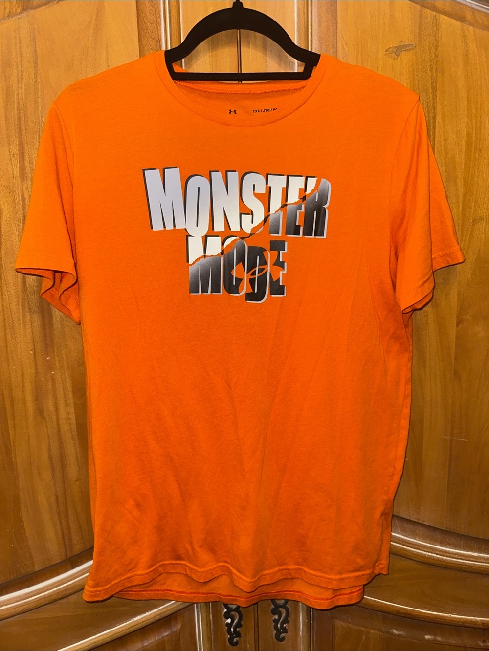 Under Armour Orange 'Monster Mode' Graphic Short-Sleeve Tee